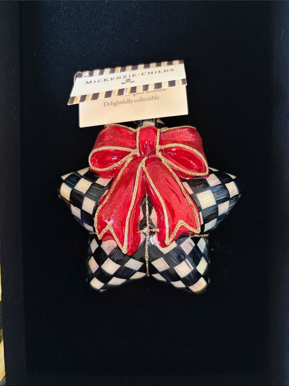 MacKenzie-Childs Courtly Check Star Ornament